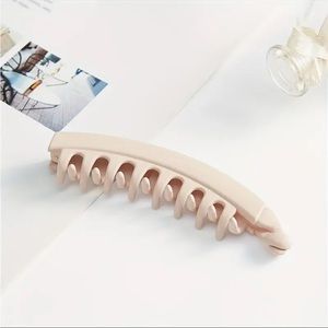 Solid Color Frosted Hair Banana Clip •  Non Slip Ponytail Holder